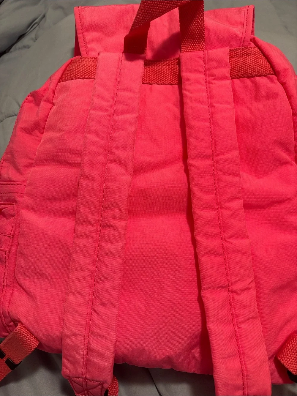 Kipling Ezra Neon Pink Backpack with Keychain